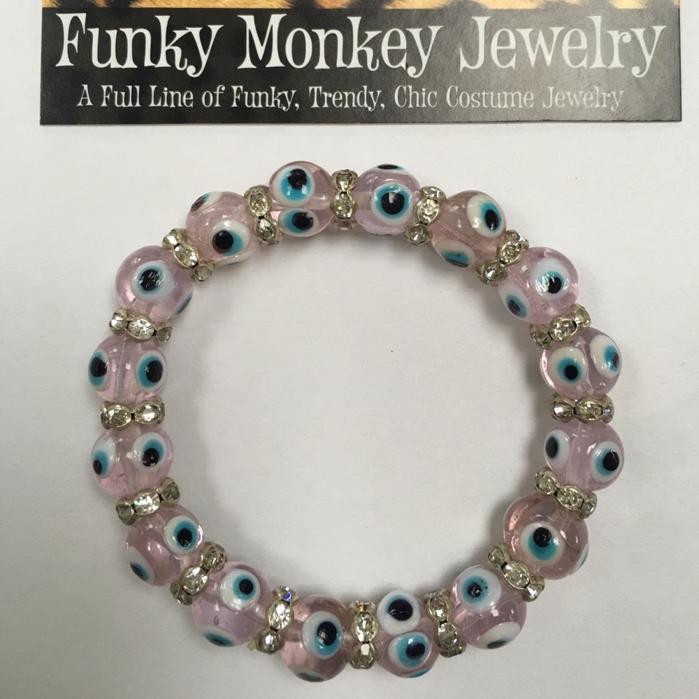 Pink Evil Eye Bracelet